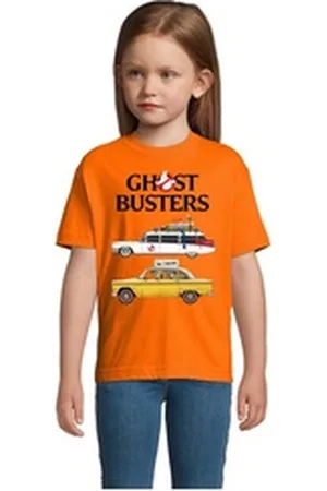 Blondie & Brownie T-Shirt Kinder Ghostbusters Cars Auto Geisterjäger Geister Film Ghost orange 8 Jahre (118/128)