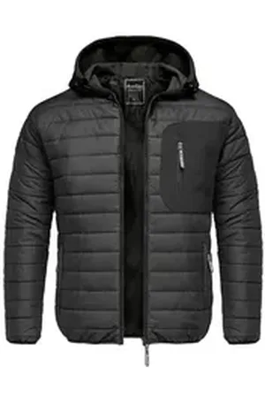 amaci Steppjacke MACON Hybrid Steppjacke Hybrid Softshell Herren Outdoor Kapuzen Jacke schwarz XL