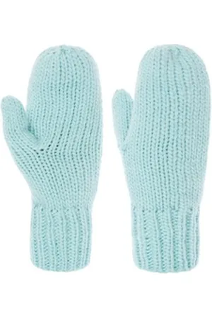 Seeberger Strickhandschuhe (1-St) Damenhandschuhe mit Futter blau
