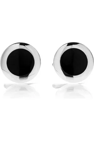 Karisma Manschettenknöpfe Herren Manschettenknöpfe Edelstahl 316L - Schwarz beschichtet hochpoliert - CLH002 - Durchmesser 18mm