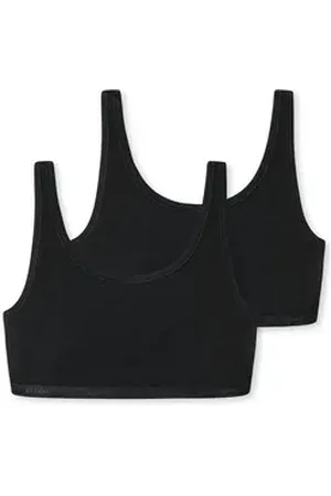 Schiesser Bustier Basic Kids (2-tlg) schwarz 140