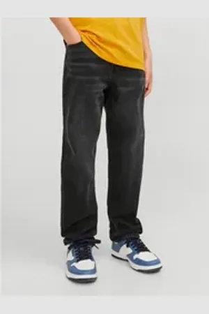 JACK&JONES JUNIOR Jack & Jones Junior Loose-fit-Jeans JJICHRIS JJORIGINAL SQ 602 NOOS JNR schwarz 140