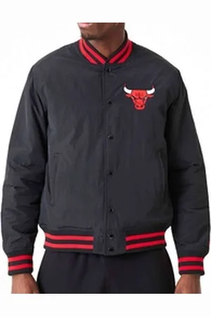New Era Collegejacke NBA Chicago Bulls Script Bomber schwarz M