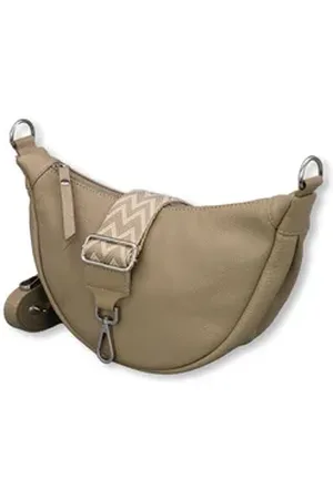 Adel Bags Schultertasche DIANA Halbmond Tasche Leder, Umhängetasche für Damen, Gürteltaschen, echt Leder, Made in Italy