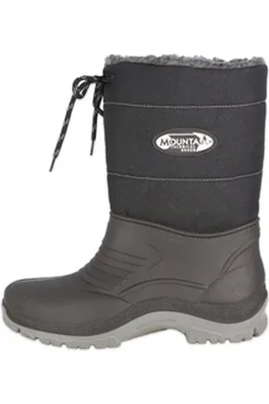 Beck Unisex Winterstiefel Hiker mit kuscheligem Warmfutter Gummistiefel (für warme Füße bei Kälte und Schnee) Stoffschaft mit Schnürung, Doppelgrößen schwarz 45-46 EU