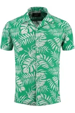 Key Largo Kurzarmhemd MSH HAVANNA 1/2 patterned (1-tlg) grün M