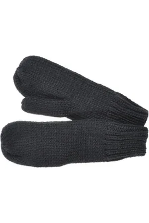 Seeberger Strickhandschuhe Strickfäustlinge mit Fleecefutter 17952-0 schwarz