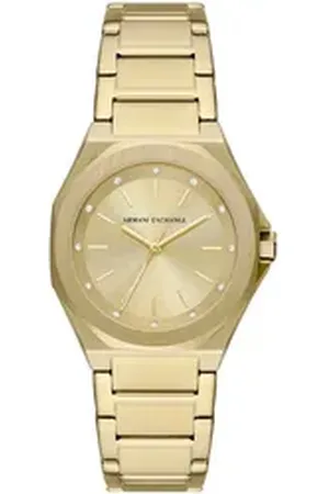 Giorgio Armani ARMANI EXCHANGE Quarzuhr AX4608, Armbanduhr, Damenuhr, analog, Edelstahlarmband goldfarben