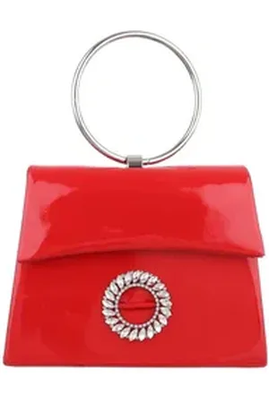 Ital-Design Schultertasche Sehr kleine, Damentasche handtasche schultertasche mit strass in Rot rot