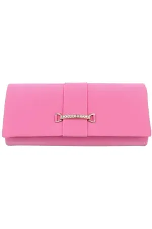 Ital-Design Schultertasche Kleine, Damentasche clutch schultertasche mit strass in Pink rosa