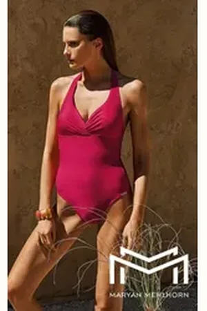 Maryan Mehlhorn Badeanzug Elements Neckholder Swimsuit mit Softcups Einteiler Xtra Life Lycra Cup B C rot 38