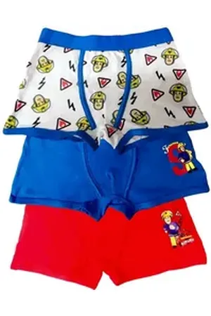Feuerwehrmann SAM Boxer Fireman Sam 6 x Jungen Boxershorts Unterhose Mega Pack Set Kindershorts Unterwäsche Größe 110 116 122 128 122/128