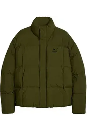 PUMA Sweatjacke Classics Oversizedt Jacke Winterjacken Herren Nylon grün XL