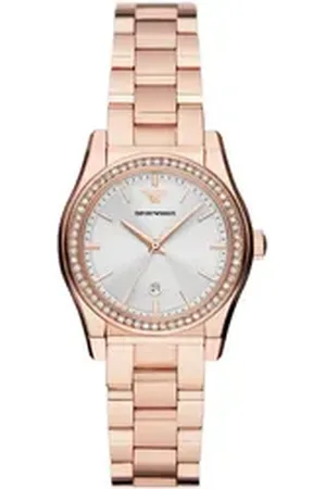 Emporio Armani Quarzuhr AR11559, Armbanduhr, Damenuhr, analog, Edelstahlarmband goldfarben