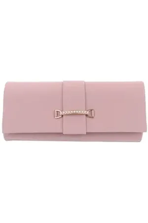 Ital-Design Schultertasche Kleine, Damentasche clutch schultertasche mit strass in Altrosa rosa