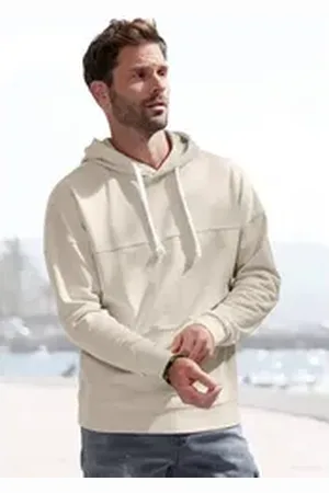 H.I.S H.I.S Hoodie Langarm Sweater mit Kapuze, aus Baumwollmischung beige L (52/54)