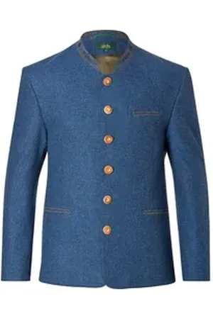 Wiesnkönig Trachtenjacke Jacke Raphael blau 58
