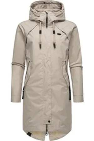 Ragwear Jerseymantel Rejany Wasserdichter Damen Parka für die Übergangszeit braun M (38)