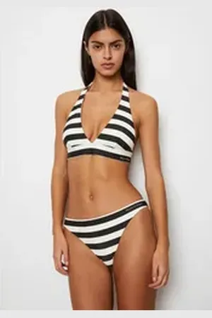 Marc O’ Polo Bikini-Hose Classic Stripes mit kleinem Logoschirftzug schwarz L