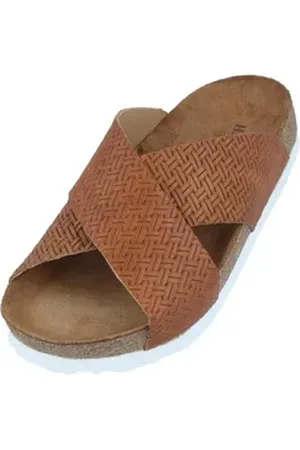 Haflinger Bio Mio Sommer Sandale aus Leder Hausschuh Unisex Hausschuh braun 42 EU