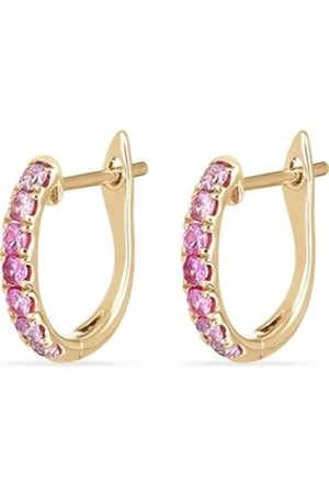 GUIA Paar Creolen Damen-Creole 14 Saphir (Paar) rosa