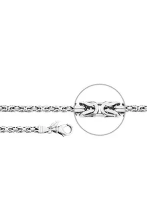 Der Kettenmacher Silberarmband Königsarmband diamantiert, KÖ3-S, KÖ3-G silberfarben 21