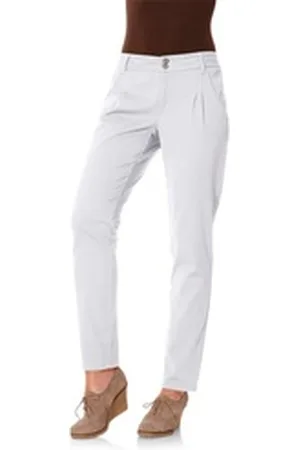 Heine Jerseyhose Chinohose Innenbeinlänge ca. 73 cm weiß 19