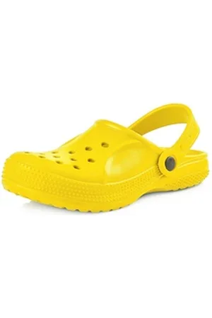 Ladeheid Kinder leichte EVA Clogs Gartenclogs Gartenschuhe KL055 Clog gelb 30 EU