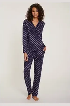 QS by s.Oliver Pyjama (Set, 2 tlg) im klassischen Stil blau 44/46
