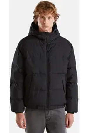 Benetton United Colors of Steppjacke mit verstellbarer Kapuze schwarz L