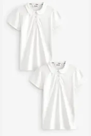 Clarks Poloshirt Kurzarm-Poloshirts für Mädchen im 2er-Pack (2-tlg) weiß 134 (9 J.)