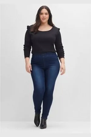 Sheego Jeansjeggings Große Größen in individueller Waschung blau 40