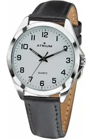 ATRIUM Quarzuhr A10-10, Armbanduhr, Herrenuhr, Damenuhr, Leuchtzeiger, Lederarmband schwarz