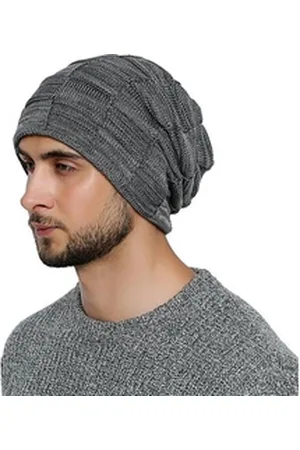DonDon Beanie Herren Winter long Slouch (Packung, 1-St) Wintermütze, Beanie mit Flechtmuster und Teddyfleece grau