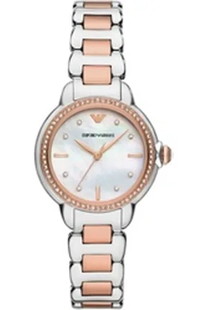 Emporio Armani Quarzuhr AR11569, Armbanduhr, Damenuhr, analog, Edelstahlarmband silberfarben