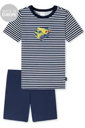 Schiesser Pyjama Basic Kids (1 tlg) blau 92