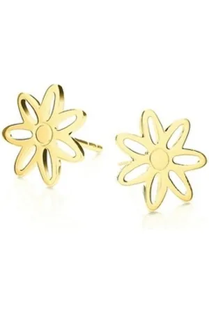 Daisy London Paar Ohrstecker Riviera, aus 925er Sterling-Silber, Gold, Stecker, 13cm Durchmesser goldfarben