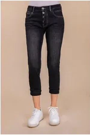 Blue Fire Tapered-fit-Jeans schwarz 30i/28