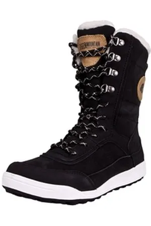 Guggen Mountain Winterstiefel HPC58 Damenwinterstiefel Fellstiefel wasserdicht Stiefel Damen Winterstiefel Stiefel Lederstiefel Lammfell schwarz 39