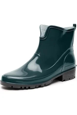 Ladeheid Gummistiefeletten LA-930 kurze Boots für Frauen Gummistiefel Damen wasserfest und bequem grün 38 EU