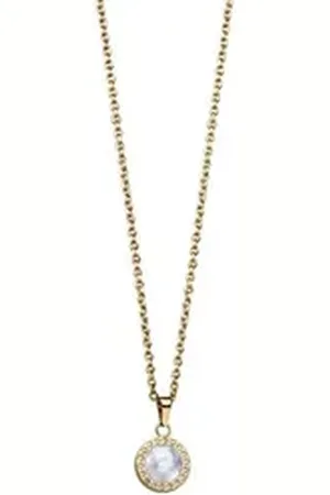 Bering Kette mit Anhänger Collier Edelstahl goldfarben / Perlmutt 427-27-450