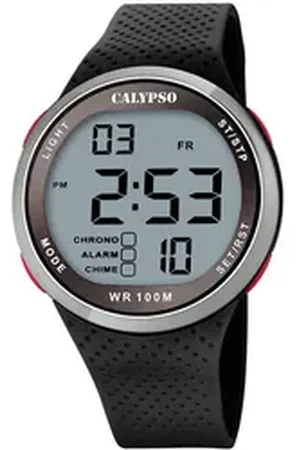 Calypso Quarzuhr Herrenuhr K5785-4 Schwarz Kunststoffband 44 mm