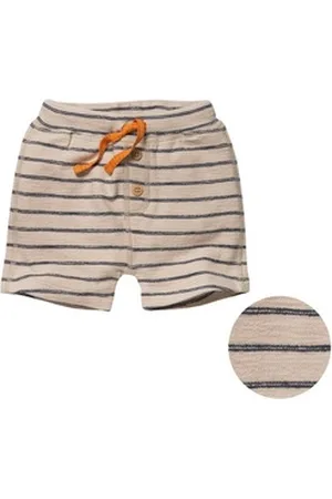 People Wear Organic Sweatbermudas in besonderer Stoffqualität, aus Bio Baumwolle beige|weiß 74/80