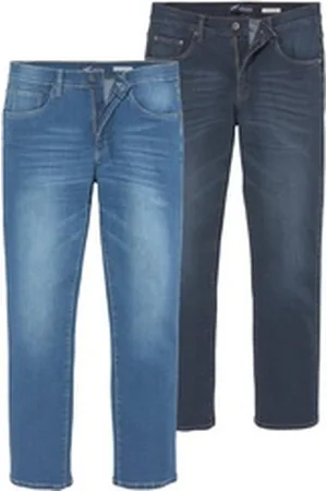 ARIZONA Stretch-Jeans Willis (Packung, 2-tlg) straight-fit, lange Beine, mit Nieten, niedrige Leibhöhe blau 68