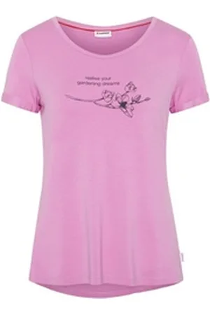 Gardena Print-Shirt im floralen Gardening-Design lila 2XL