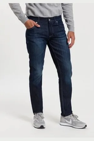 Bruno Banani Straight-Jeans Dylan gerade Beinform, Used-Waschung, niedrige Leibhöhe blau 33