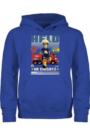Shirtracer Hoodie Held im Einsatz Feuerwehrmann Sam Jungen blau 128 (7/8 Jahre)