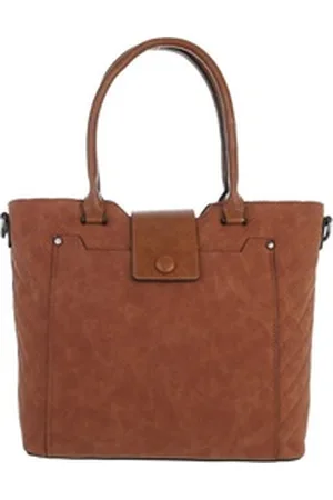 Ital-Design Schultertasche Mittelgroße, Damentasche used Optik Handtasche braun