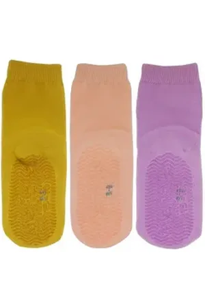 Yalion Kurzsocken ® weiche Kinder Socken mit Halbplüsch 3er Pack bequeme elastische Bündchen rutschsicher bunt EU15/16