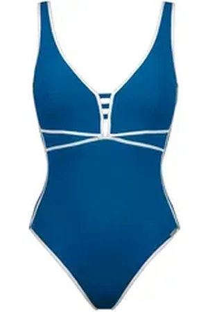Maryan Mehlhorn Badeanzug Scope mit Softcups Cut-Outs V-Ausschnitt Xtra Life Lycra blau 42
